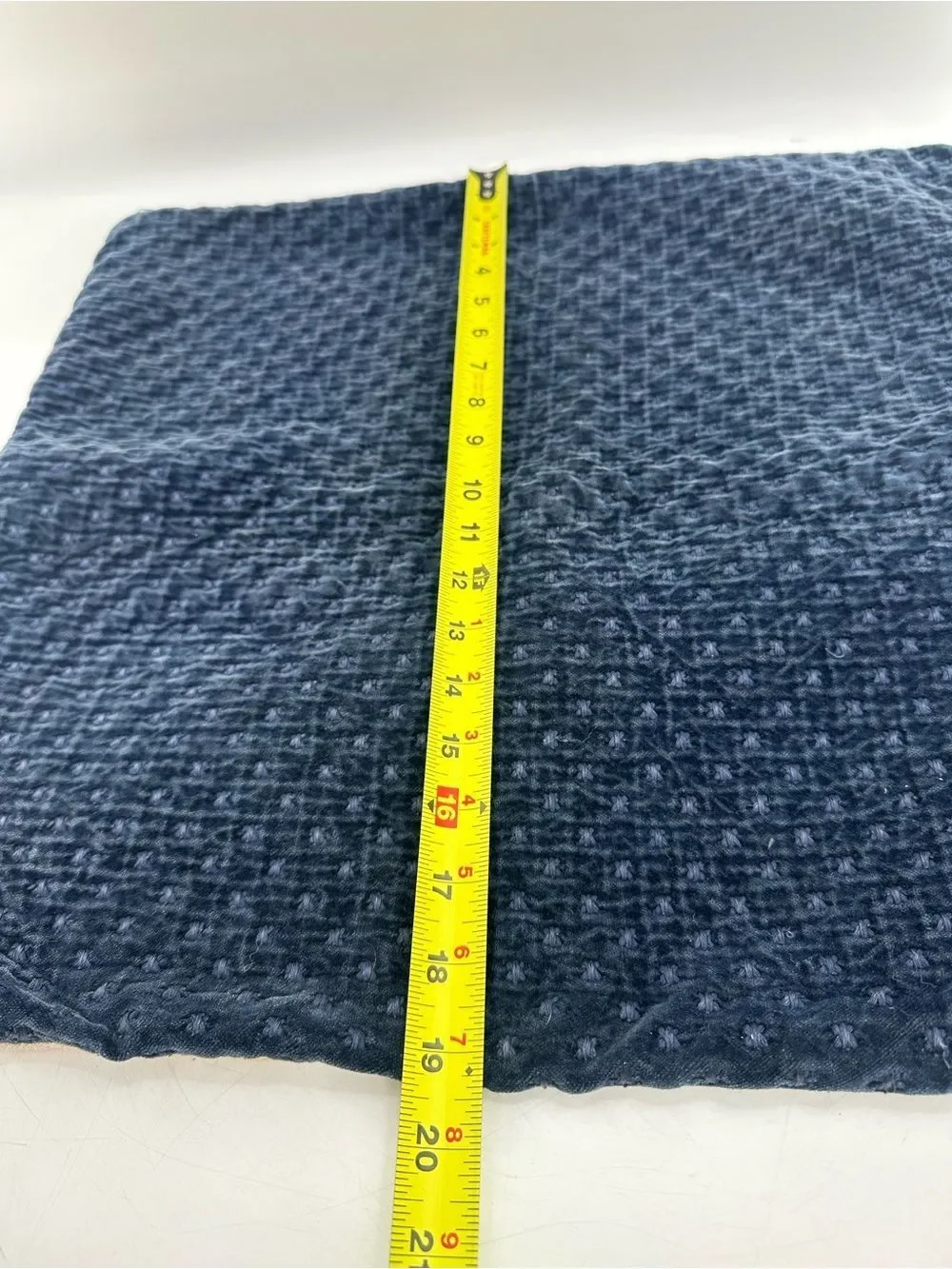 Pottery Barn Boucle Throw Pillow Cover Steele Blue Square Approx 19” X 19”